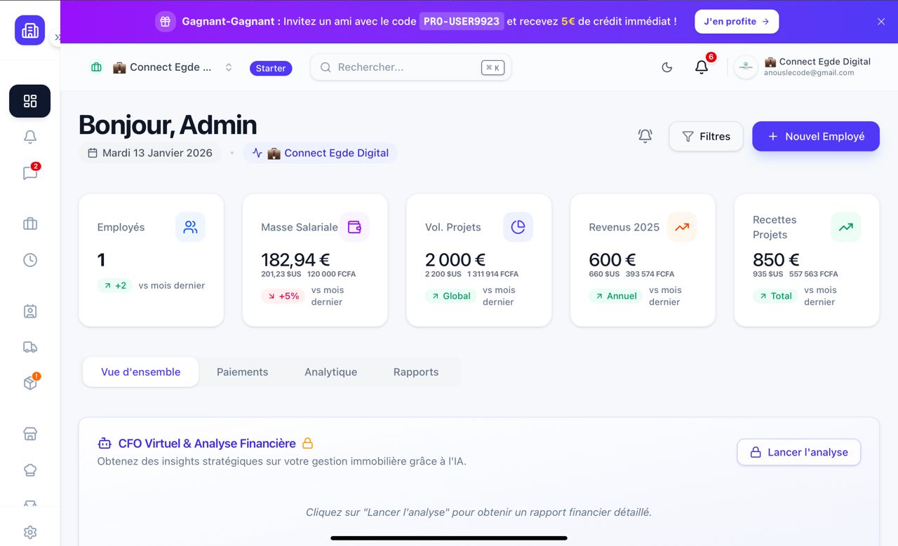 Interface Tablette ImmoGest